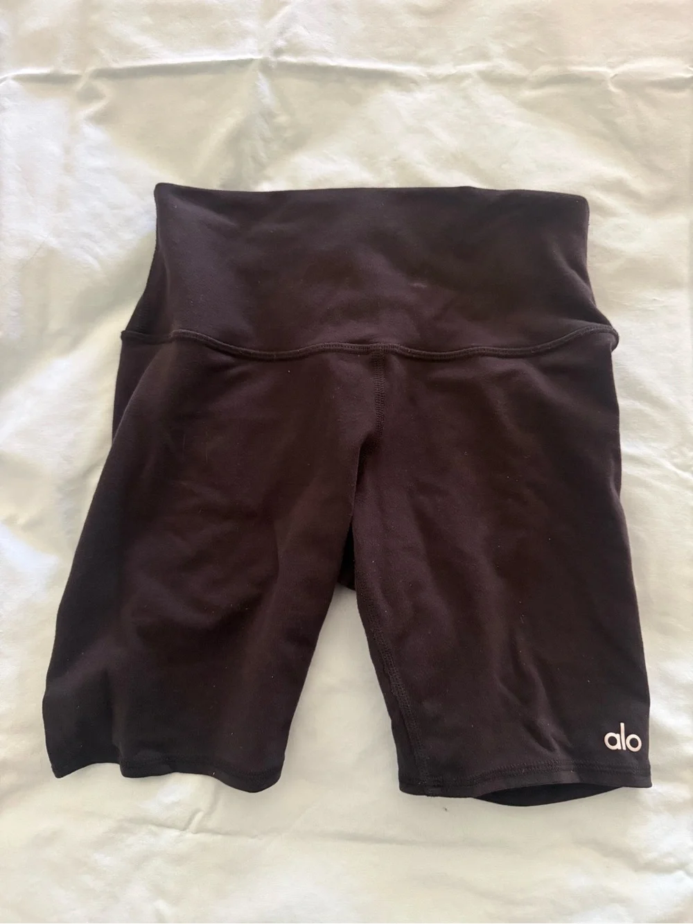 ALO Yoga Women's High-Rise Black Biker/Training Shorts XS